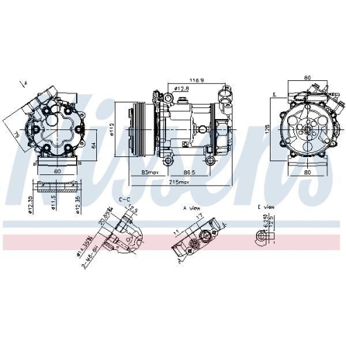 NISSENS Kompressor, Klimaanlage ** FIRST FIT ** 89370