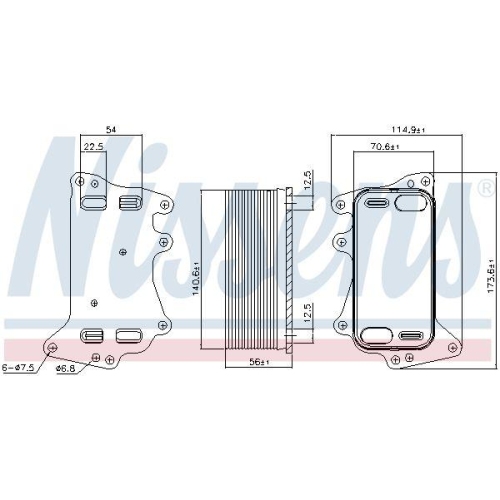 NISSENS Ölkühler, Automatikgetriebe ** FIRST FIT ** 90908