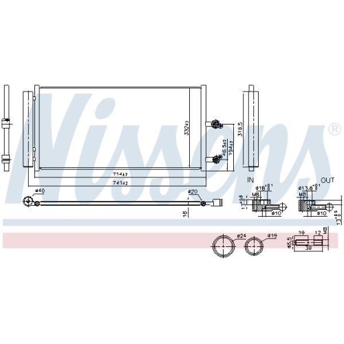 NISSENS Kondensator, Klimaanlage ** FIRST FIT ** 941291