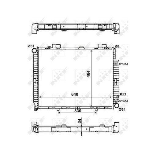 NRF Kühler, Motorkühlung EASY FIT 58100