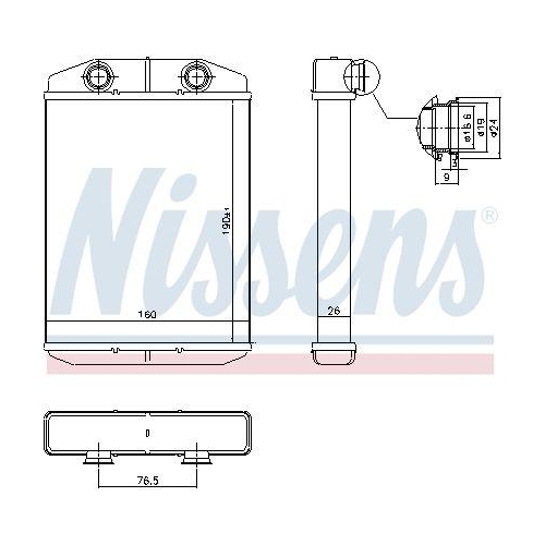 NISSENS W&auml;rmetauscher, Innenraumheizung 71458