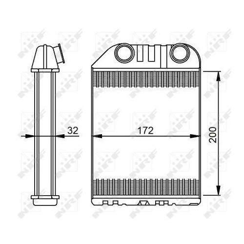 NRF W&auml;rmetauscher, Innenraumheizung EASY FIT 54287