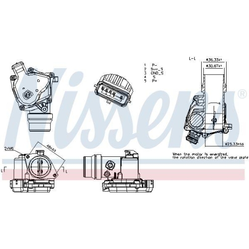 NISSENS Drosselklappenstutzen ** FIRST FIT ** 955334