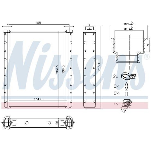 NISSENS Wärmetauscher, Innenraumheizung ** FIRST FIT ** 72065