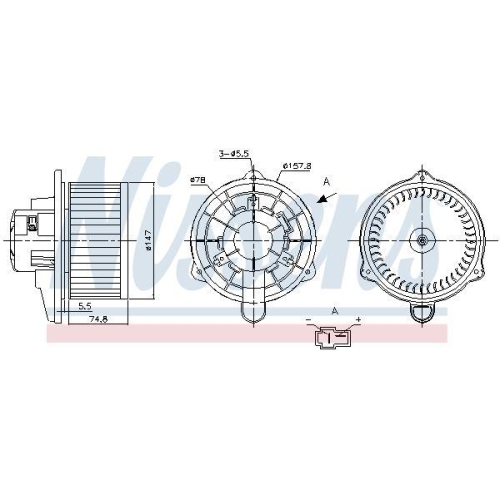 NISSENS Innenraumgebl&auml;se 87270