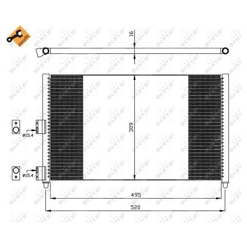 NRF Kondensator, Klimaanlage EASY FIT 35502