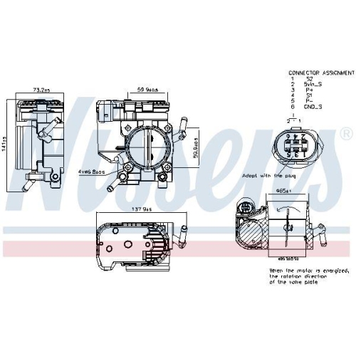 NISSENS Drosselklappenstutzen ** FIRST FIT ** 955083
