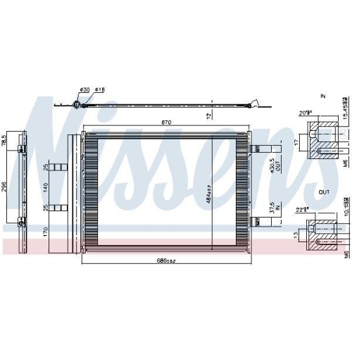 NISSENS Kondensator, Klimaanlage ** FIRST FIT ** 941405