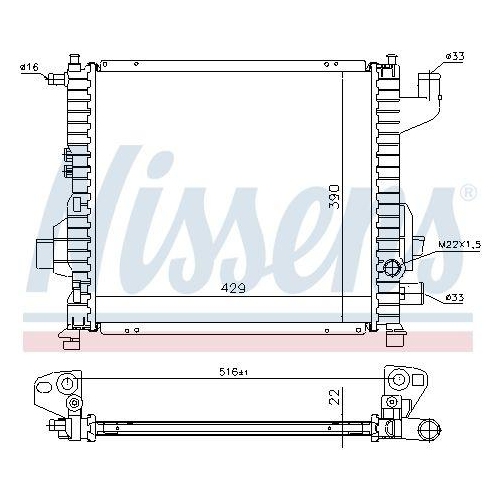 NISSENS K&uuml;hler, Motork&uuml;hlung 63835A