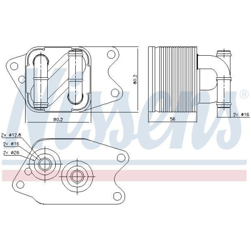 NISSENS Ölkühler, Automatikgetriebe ** FIRST FIT ** 90733