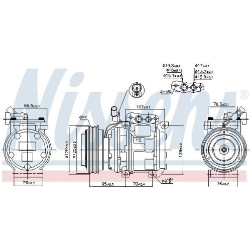 NISSENS Kompressor, Klimaanlage ** FIRST FIT ** 890233
