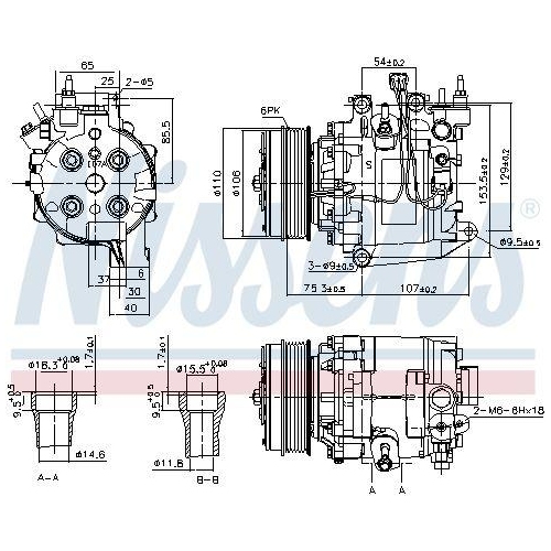NISSENS Kompressor, Klimaanlage ** FIRST FIT ** 890195