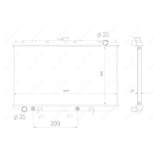 NRF K&uuml;hler, Motork&uuml;hlung EASY FIT 53695