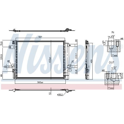 NISSENS Kondensator, Klimaanlage ** FIRST FIT ** 941406