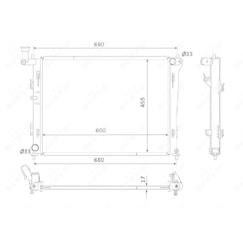 NRF K&uuml;hler, Motork&uuml;hlung EASY FIT 53821