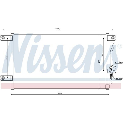 NISSENS Kondensator, Klimaanlage 94790