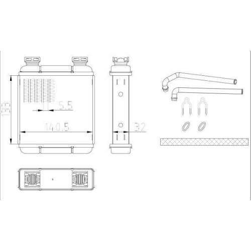 NRF W&auml;rmetauscher, Innenraumheizung EASY FIT 54411