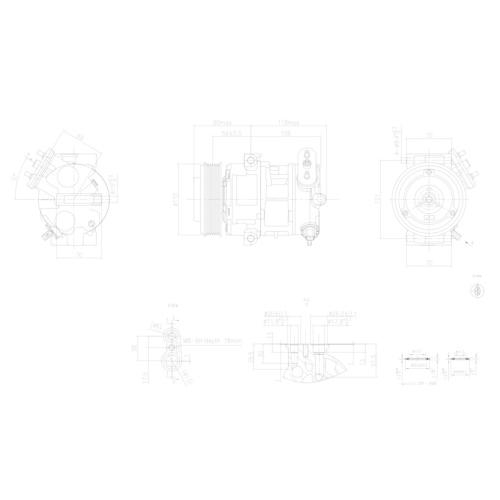 HELLA Kompressor, Klimaanlage >>> Easy2Fit <<< 8FK 366 201-901