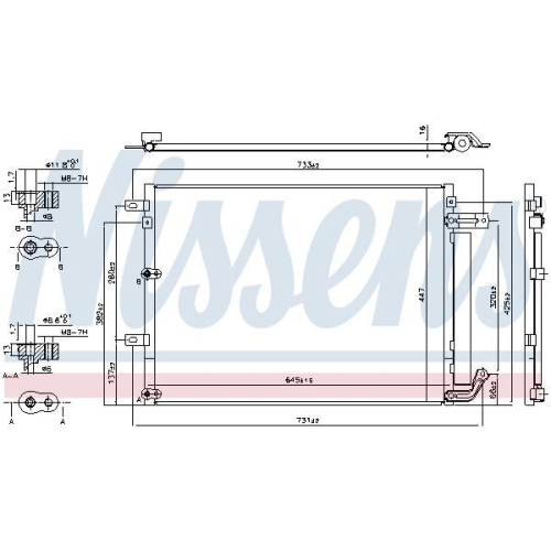 NISSENS Kondensator, Klimaanlage 940675