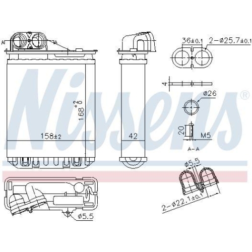 NISSENS W&auml;rmetauscher, Innenraumheizung 707301