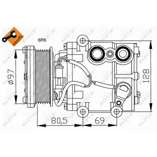 NRF Kompressor, Klimaanlage EASY FIT 32401