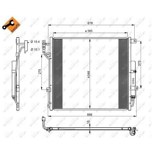 NRF Kondensator, Klimaanlage EASY FIT 350220