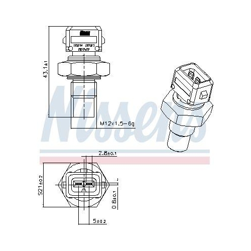 NISSENS Sensor, K&uuml;hlmitteltemperatur 207023