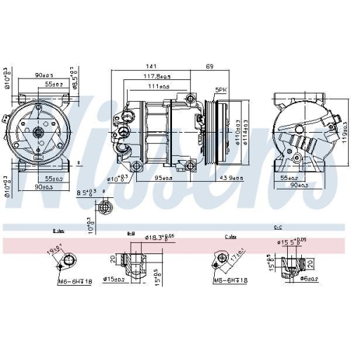 NISSENS Kompressor, Klimaanlage ** FIRST FIT ** 890211