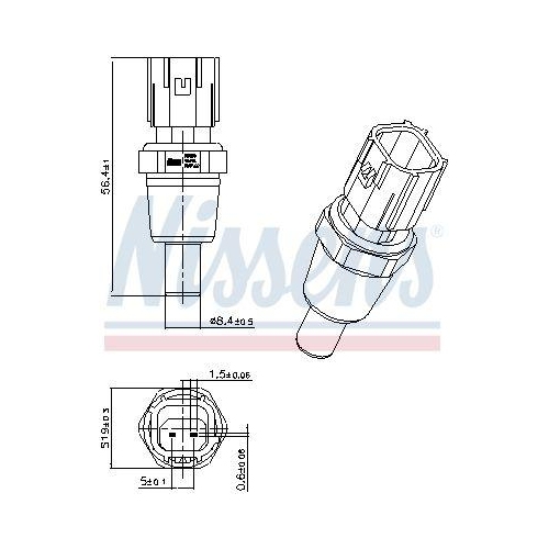 NISSENS Sensor, K&uuml;hlmitteltemperatur 207029