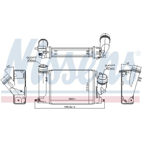 NISSENS Ladeluftk&uuml;hler ** FIRST FIT ** 96207