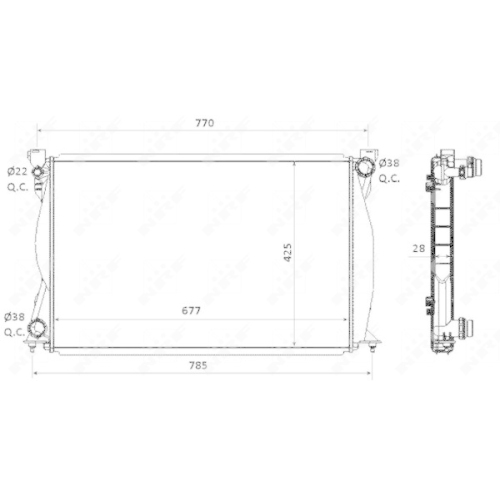 NRF Kühler, Motorkühlung EASY FIT 58359