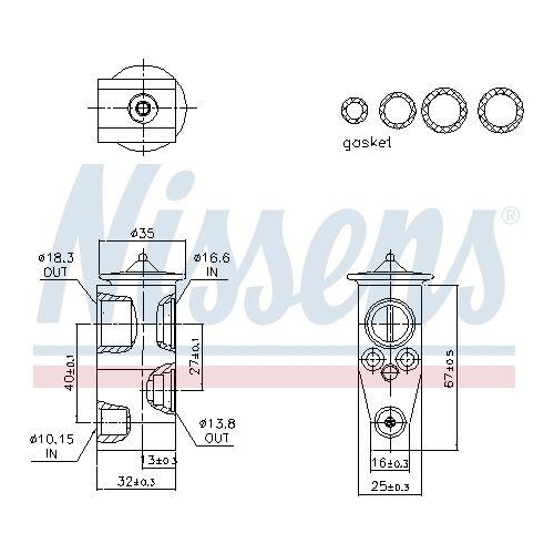NISSENS Expansionsventil, Klimaanlage ** FIRST FIT ** 999433