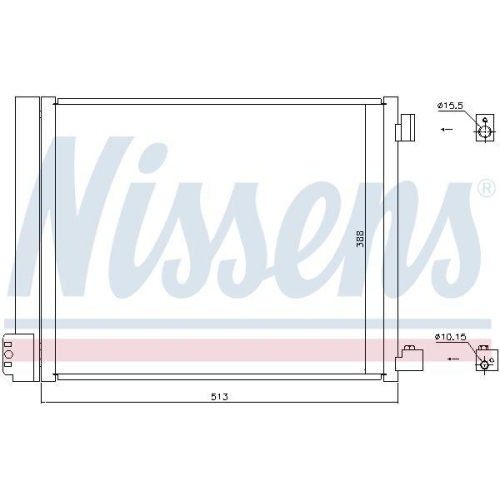 NISSENS Kondensator, Klimaanlage 940371