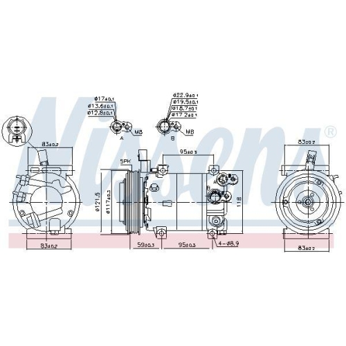 NISSENS Kompressor, Klimaanlage ** FIRST FIT ** 890682