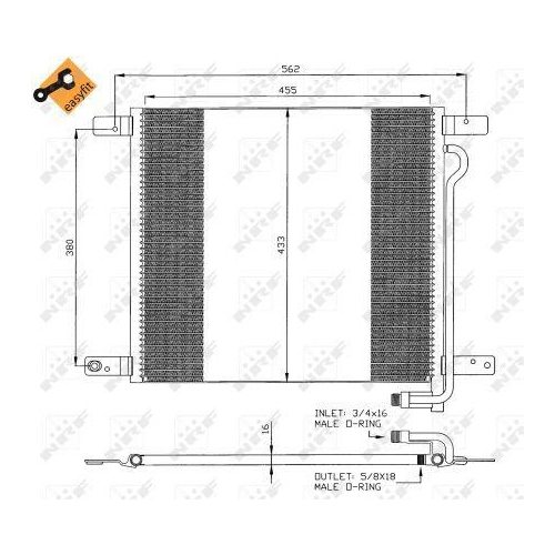NRF Kondensator, Klimaanlage EASY FIT 35325