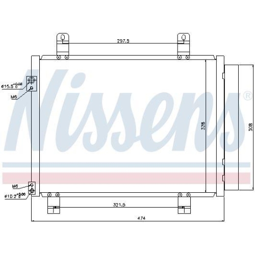 NISSENS Kondensator, Klimaanlage 940122
