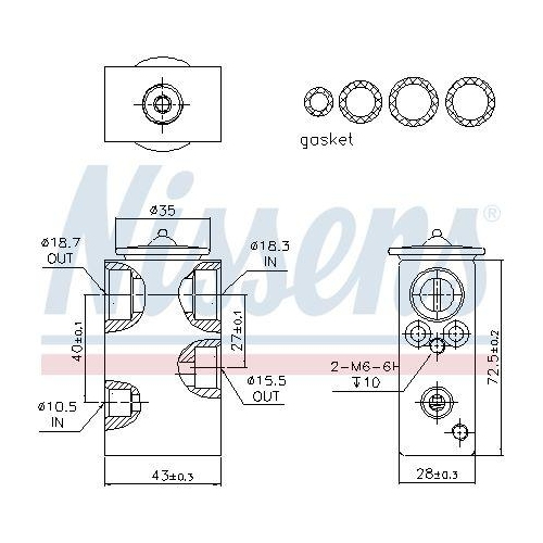 NISSENS Expansionsventil, Klimaanlage ** FIRST FIT ** 999248