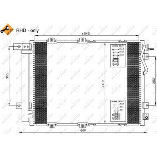 NRF Kondensator, Klimaanlage EASY FIT 35519