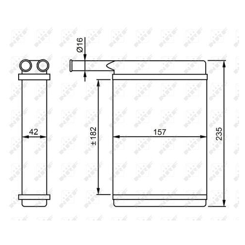 NRF W&auml;rmetauscher, Innenraumheizung 52221