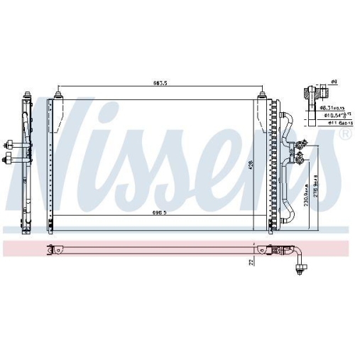 NISSENS Kondensator, Klimaanlage 94731