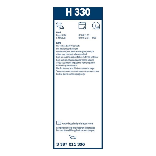 BOSCH Wischblatt Rear 3 397 011 306