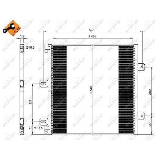 NRF Kondensator, Klimaanlage EASY FIT 35901