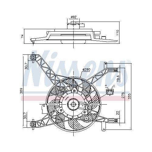 NISSENS L&uuml;fter, Motork&uuml;hlung 85751