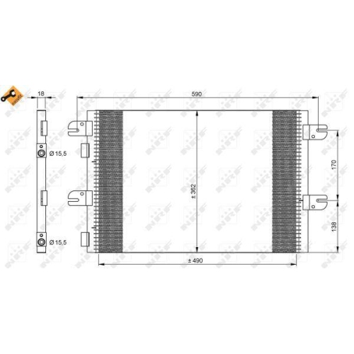 NRF Kondensator, Klimaanlage EASY FIT 35792
