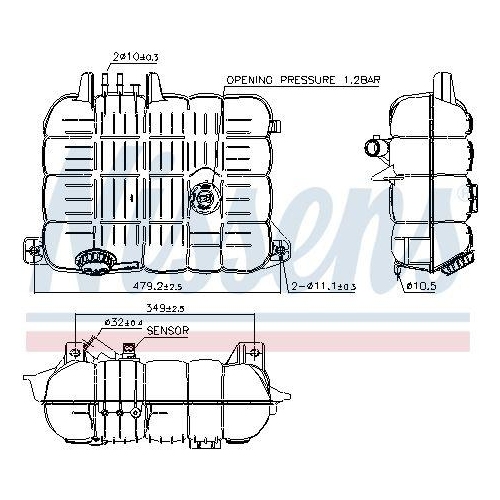 NISSENS Ausgleichsbeh&auml;lter, K&uuml;hlmittel ** FIRST FIT ** 996069