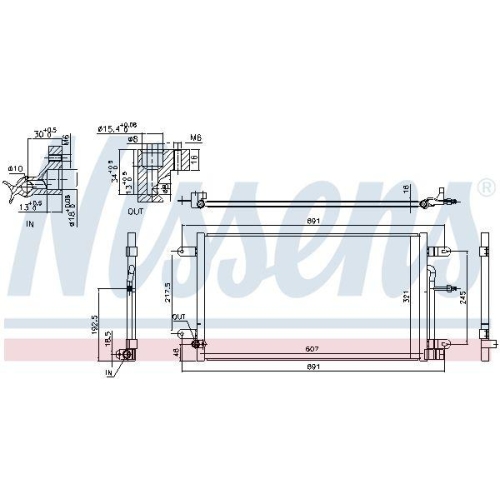 NISSENS Kondensator, Klimaanlage 940694