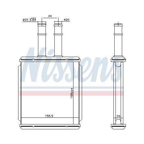NISSENS Wärmetauscher, Innenraumheizung 73999