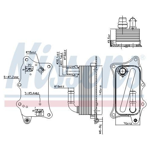 NISSENS Ölkühler, Motoröl 90918
