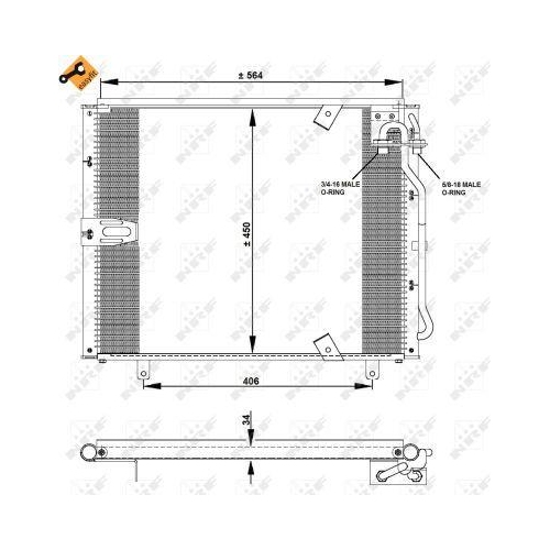 NRF Kondensator, Klimaanlage EASY FIT 35132