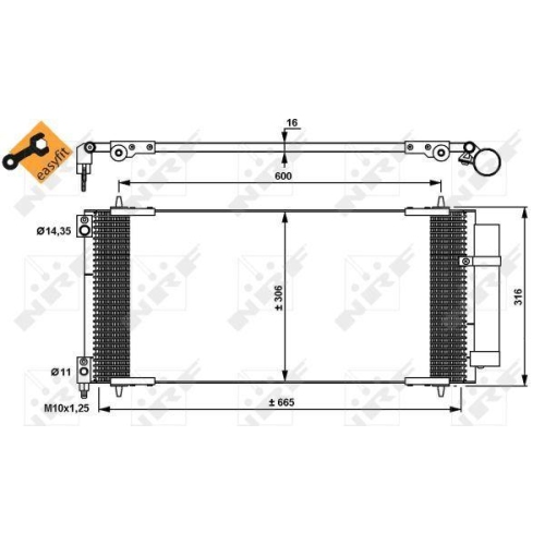 NRF Kondensator, Klimaanlage EASY FIT 35905